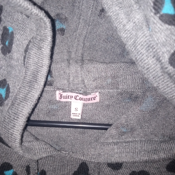 Vintage juicy sweater tracksuit Hoodie Grey/Blue Small EUC - Picture 5 of 11